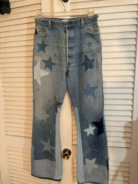 RE/DONE x  Levi's Stars Riding Jeans Size 27 Button Fly MSRP $795